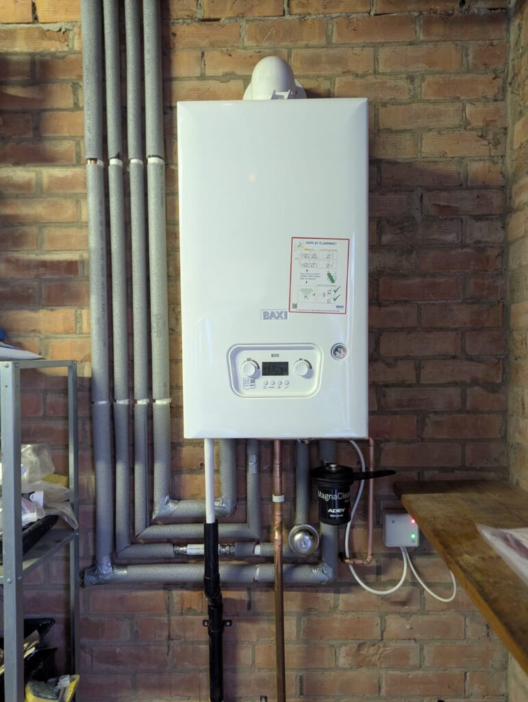 Garage boiler install